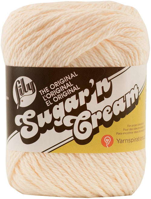 Lily Sugar'n Cream Yarn Solids-Soft Ecru