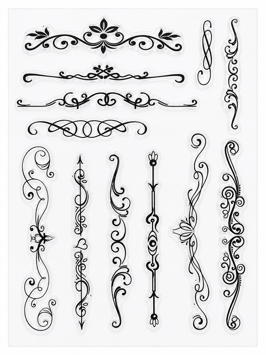 Doodles - Clear Stamps - Borders Ornate