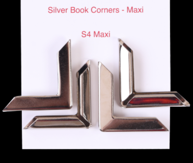 Doodles - Silver Book Corners 26mm - 4 Pieces