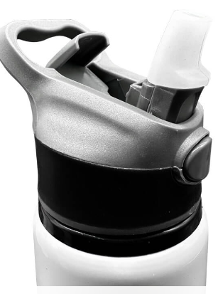 Sublimation or Laser Transfer Sport Bottle - 650 ml White Aluminium Quick Spout Bottle