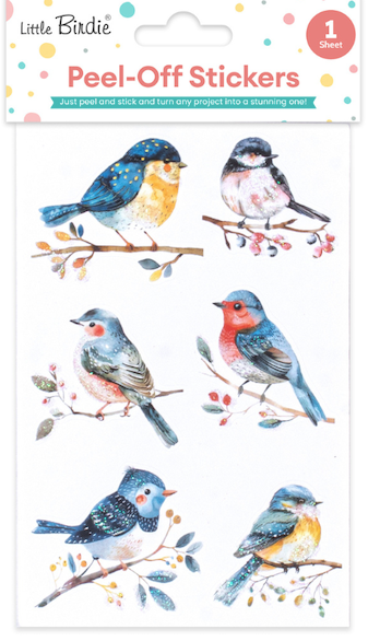 Little Birdie Peel off Sticker - Tweet Retreat, Approx 14.7 x 9.5cm 1sheet