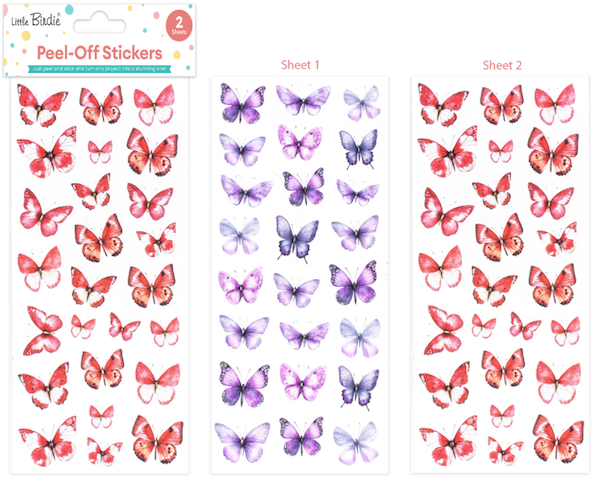 Little Birdie  -Self Adhesive - Peel off Stickers - Wonder Wings, Approx 9 x 4in 2sheet