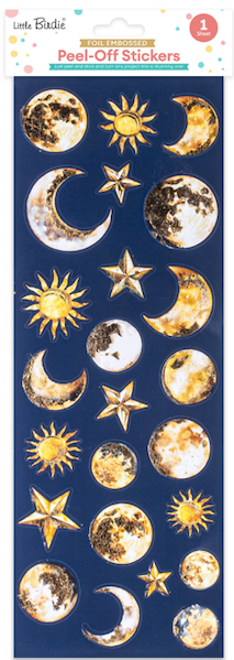 Little Birdie Peel off Sticker - Peel off Sticker - Galaxy Radiance, Approx 13.75 x 5in 1sheet