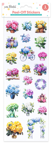 Little Birdie Peel off Sticker -Blooming Gift, Approx 13.75 x 5in 1 Sheet