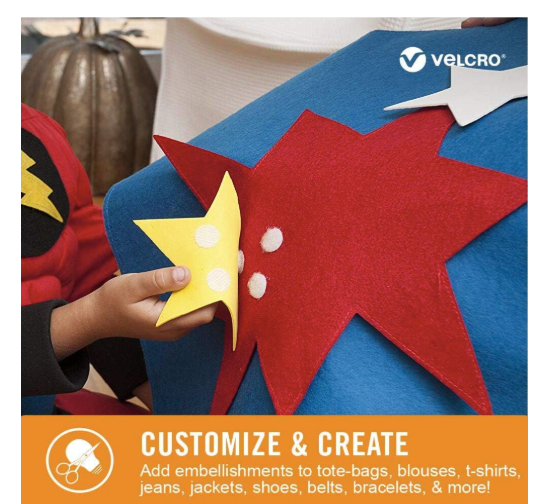 VELCRO® Brand Sticky Back for Fabric Ovals-White 8pc 1"x 3/4" (2.5cmx1.9cm)