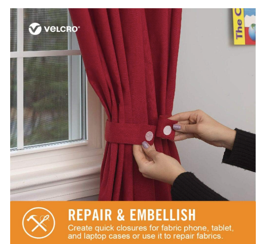 VELCRO® Brand Sticky Back for Fabric Ovals-White 8pc 1"x 3/4" (2.5cmx1.9cm)