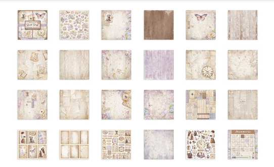 Stamperia - DS-Paper Pack 12"x12" 22/Pkg -Single Faced Sheets  Quiet Days Collection
