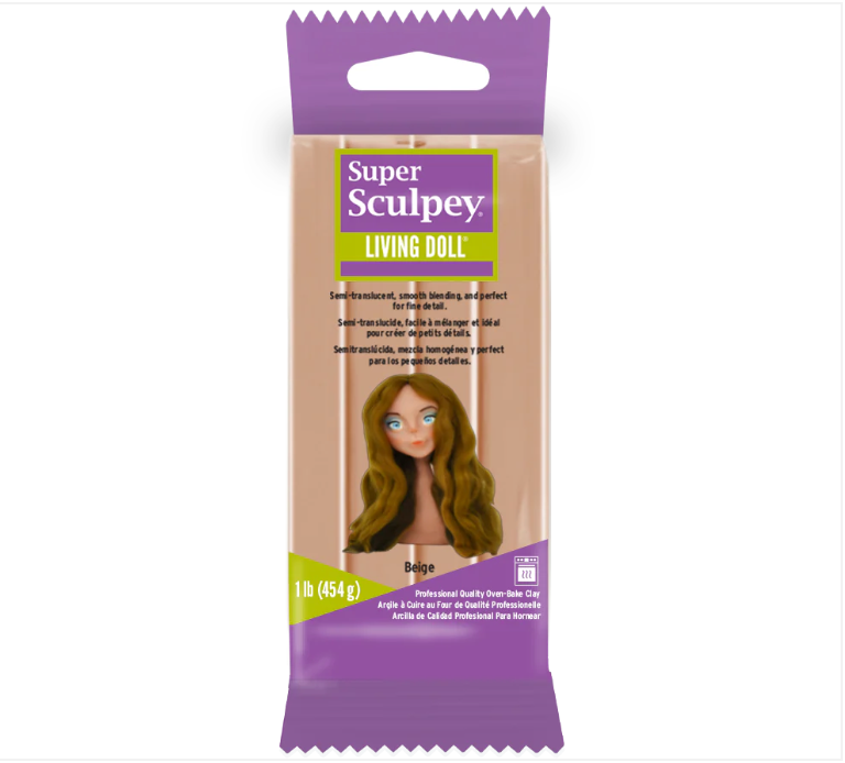Super Sculpey Living Doll Clay 1lb (454g)  Beige