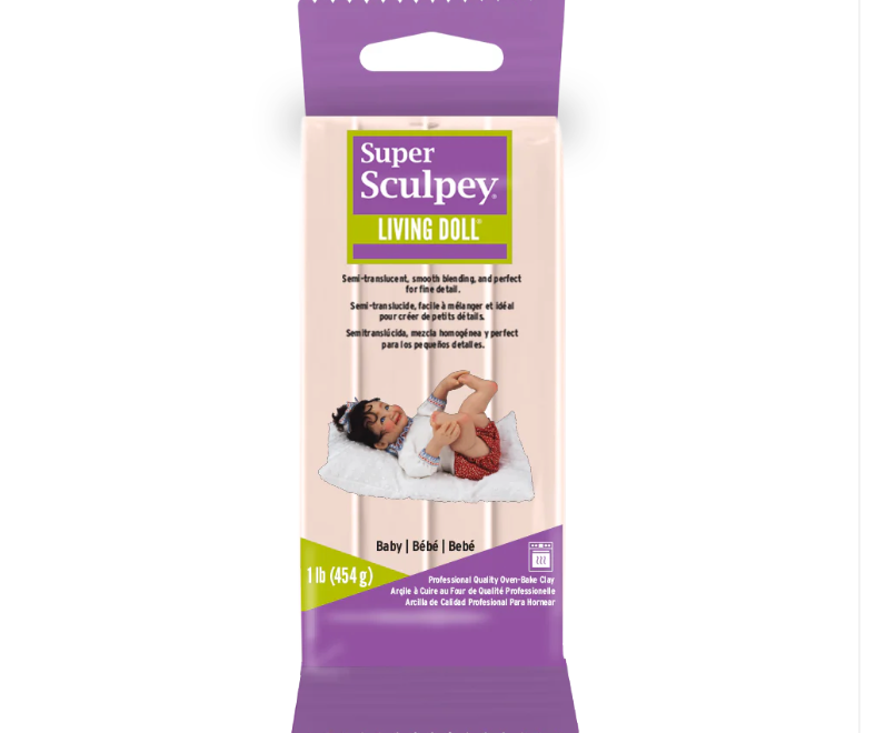 Super Sculpey Living Doll Clay 1lb Baby