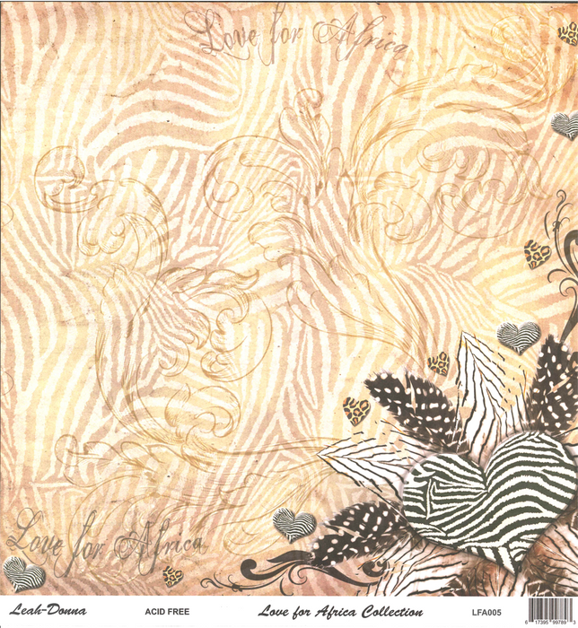Leah-Donna - 12" x 12" DS-Paper - Love for Africa - Cheetah