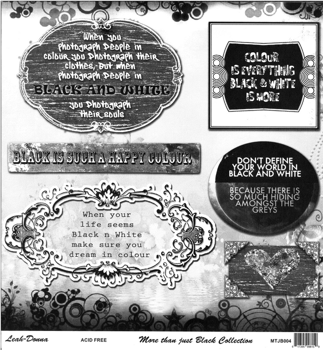 Leah-Donna - 12" x 12" DS-Paper - More than just Black Collection (MTJB004)