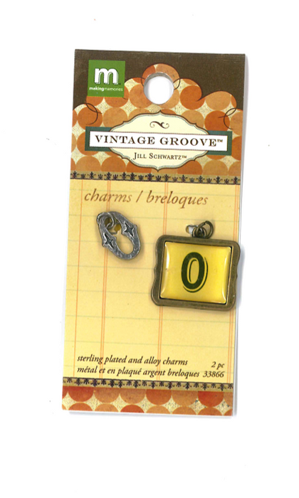 Making Memories Jill Schwartz - Vintage Groove Charms - Alpha Letter - O