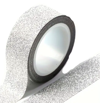 Doodles - Self Adhesive Glitter Tape - Silver 15mm x 5m
