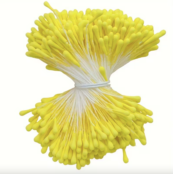 Doodles - Laplaz Flower Stamens Double Headed - Yellow 50pcs