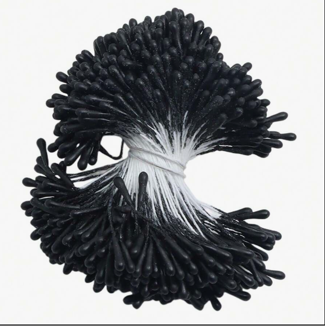 Doodles - Laplaz Flower Stamens Double Headed - Black 50pcs