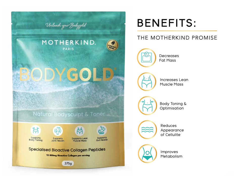 Motherkind - BODYGOLD - Bioactive Collagen Peptides - 1 Pack (375g)