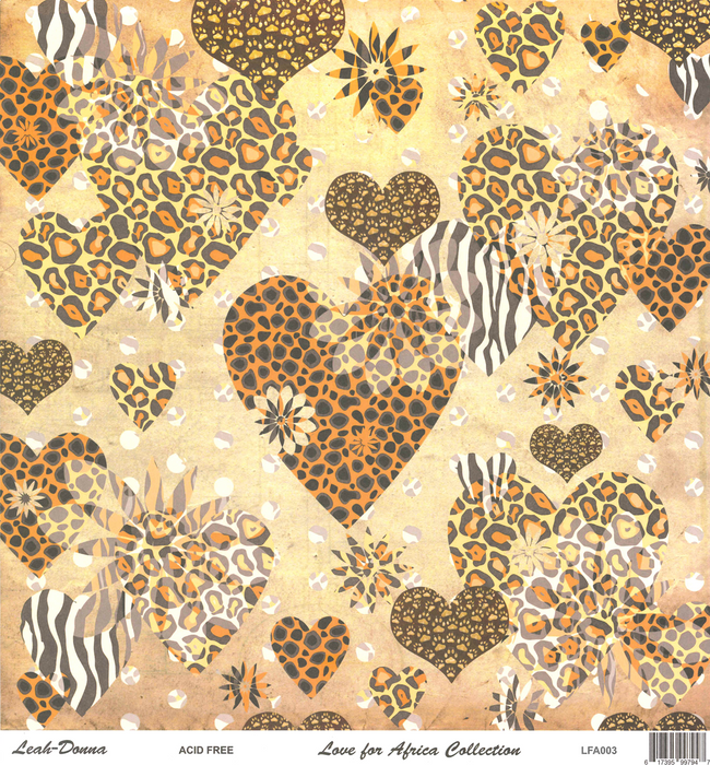 Leah-Donna - 12" x 12" DS-Paper - Love for Africa - Zebra