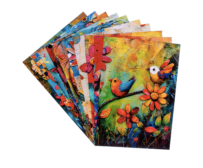 Little Birdie - Eco Déco Paper - Whimsy Garden A4 size 10 design x 1 10 sheets