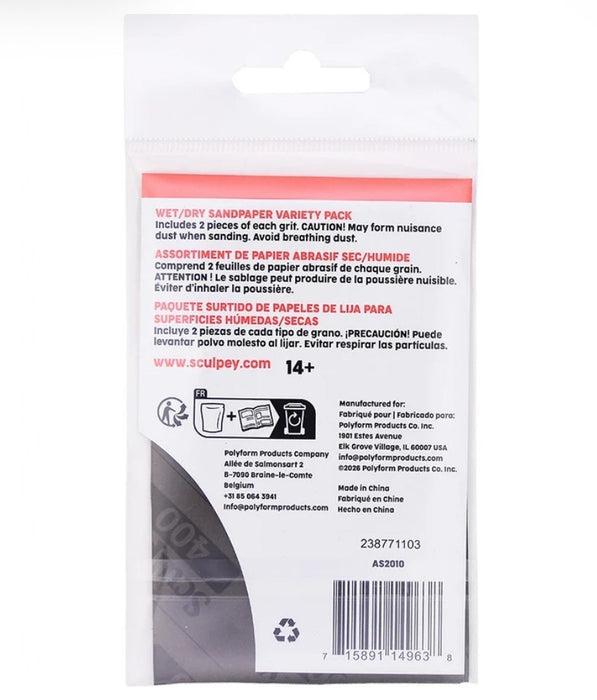 Sculpey - Wet/Dry Sandpaper Variety Pack
