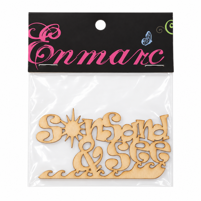 Doodles - Enmarc - "Son, Sand & See" Chipboard Embellishment