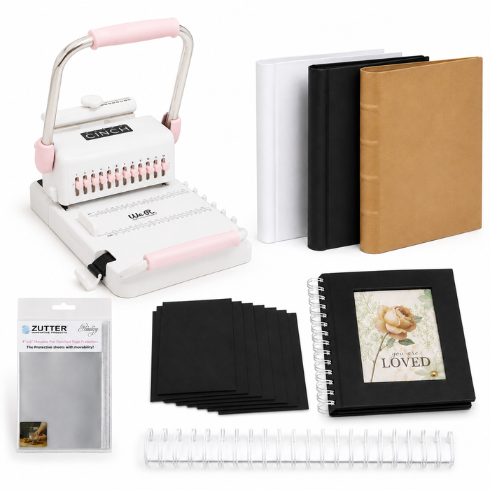 We R Memory Keepers - Cinch Square Book Binding Tool - Super Doodle Value Bundle