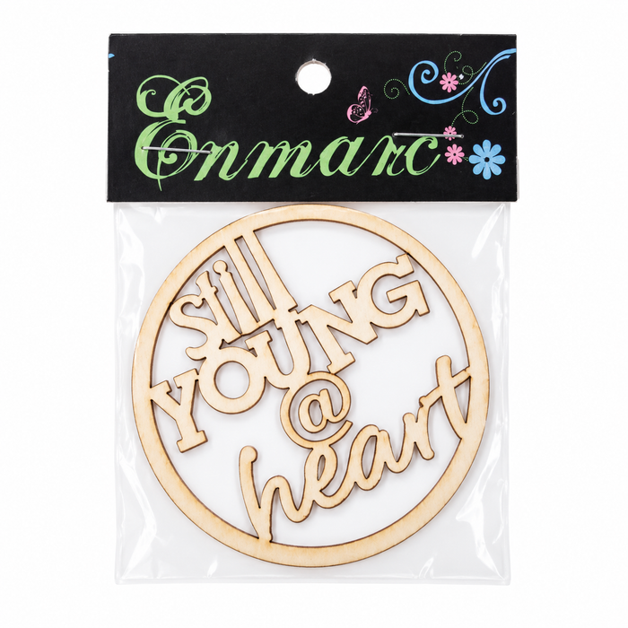 Doodles - Enmarc - "Still Young @ Heart" Chipboard Embellishment
