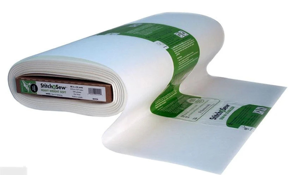 StitchnSew Cut-Away Heavy Weight Non-Woven Sew-In Stabilizer, 20 in - 2 yd cut