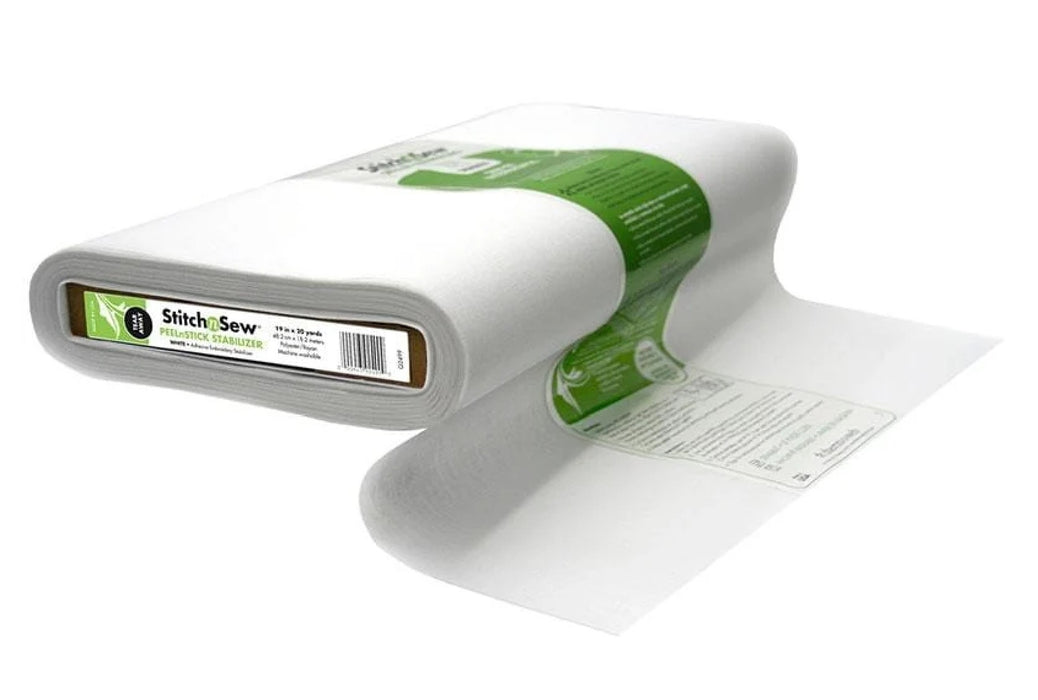 Thermoweb - StitchnSew Tear-Away PeelnStick Adhesive Embroidery Stabilizer, 19 in - 2 yd cut