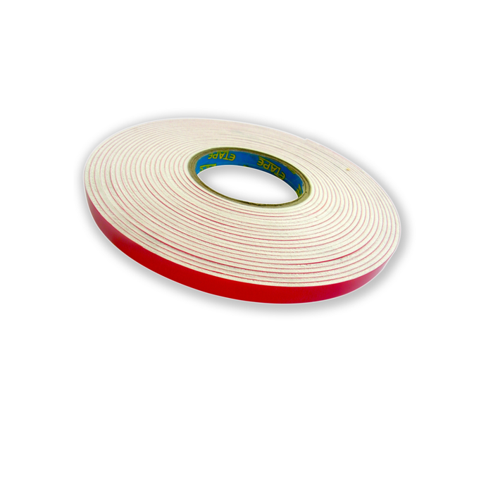 Tape Wormz - White Double Sided Foam Tape - 1,5mm x 18m x 25m
