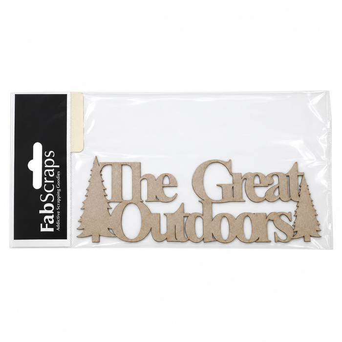 Doodles - FabScraps - "The Great Outdoors" Chipboard Embellishment
