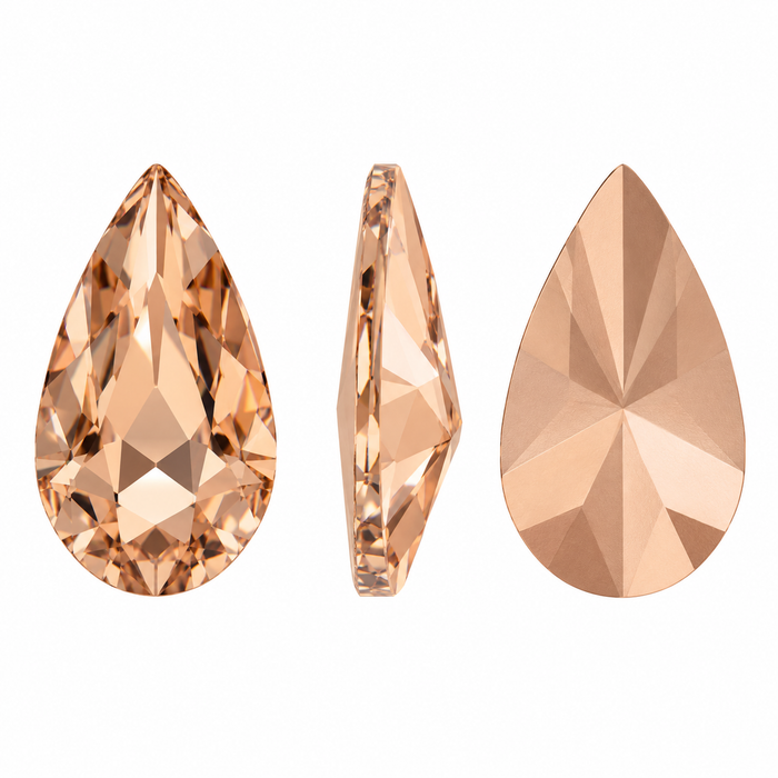 Swarovski - 4322 Teardrop Fancy Stone - Rose Gold (5pk)-10MM x 5MM