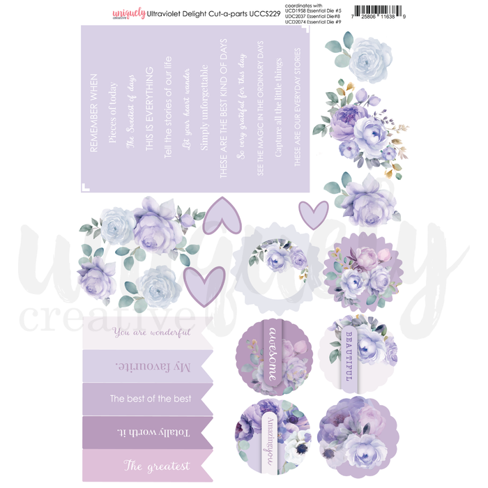 Uniquely Creative - Ultraviolet Delight Cut-a-Part Sheet