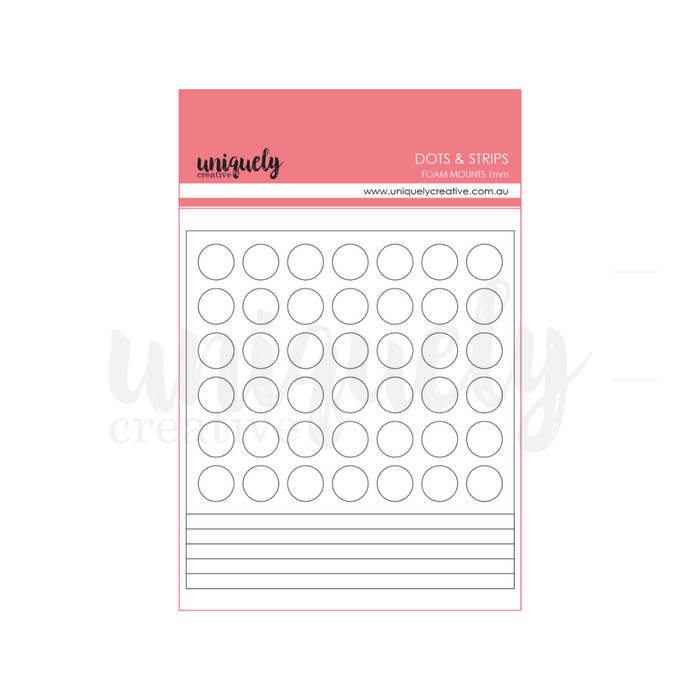Uniquely Creative - Foam Mounts Dots & Strips - 1mm Thick