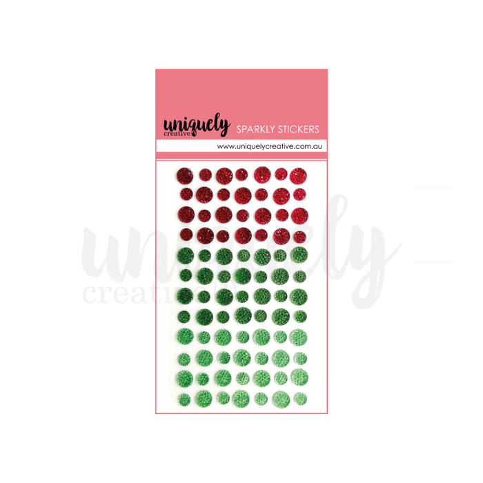 Uniquely Creative - Sparkly Stickers Christmas 84pcs