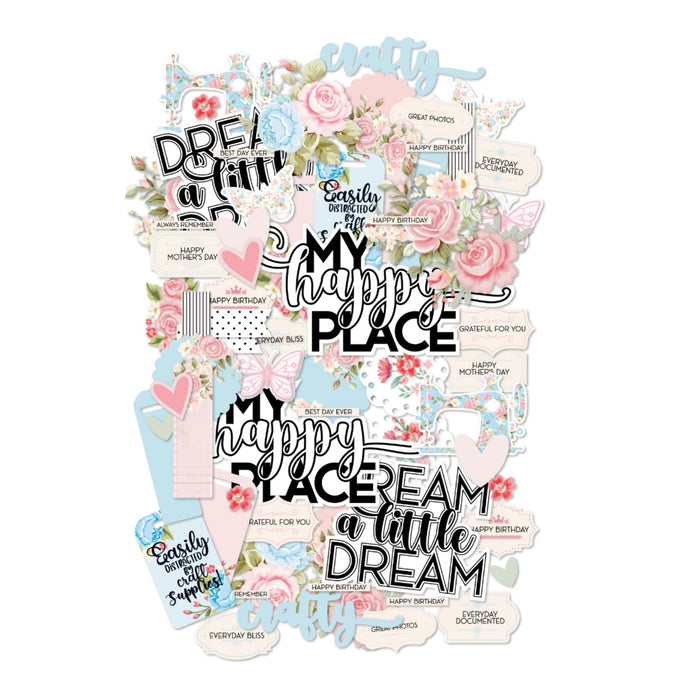 Uniquely Creative - Paper Die Cuts-Patchwork Roses