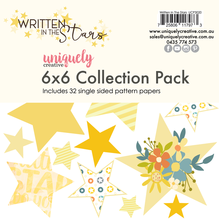 Uniquely Creative - Collection Pack 6x6 -Written in the Stars 32 single sided pattern papers