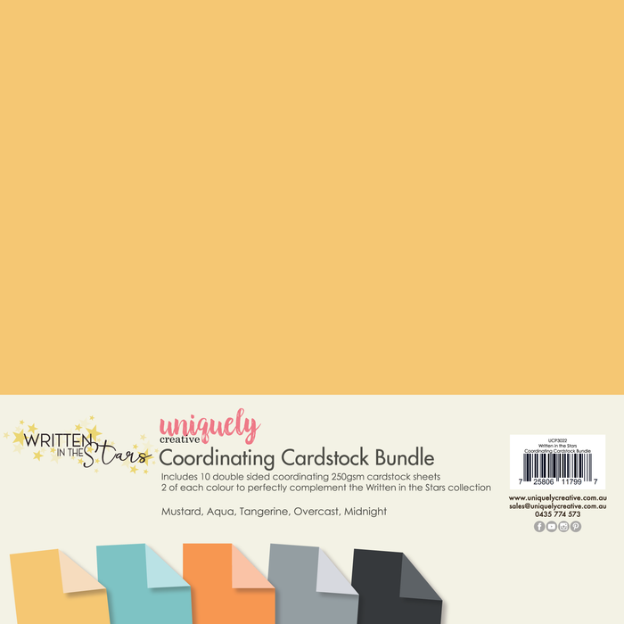 Uniquely Creative- Written in the Stars Coordinating Cardstock Bundle 12x12 250gsm