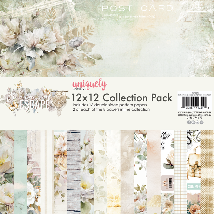 Uniquely Creative - Bohemian Escape 12x12 Collection Pack (16 sheets)