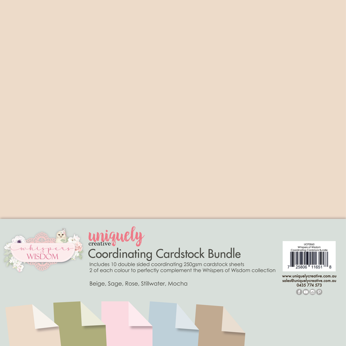 Uniquely Creative- Whispers of Wisdom Coordinating Cardstock Bundle