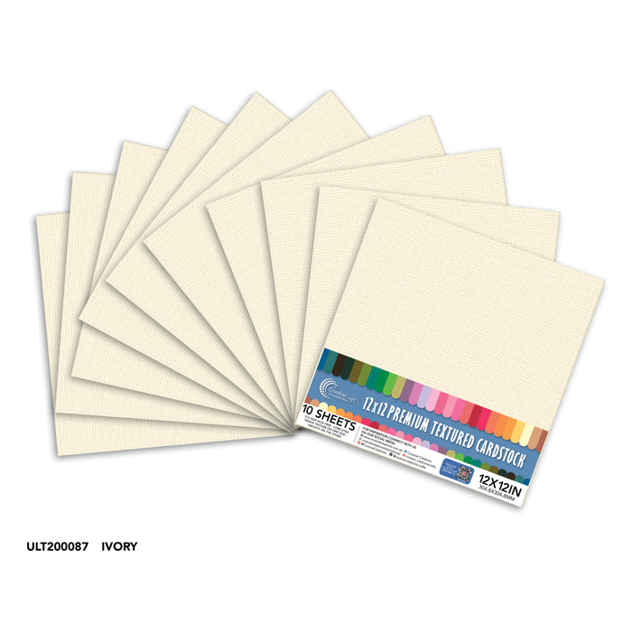 Couture Creations Cardstock - 12x12 - Ivory (216gsm) 10pk