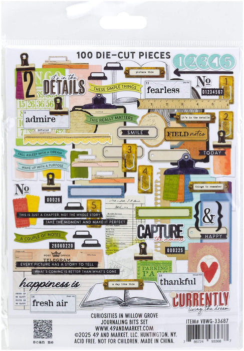 49 And Market - Curiosities In Willow Grove Ephemera Set - Journalling bits