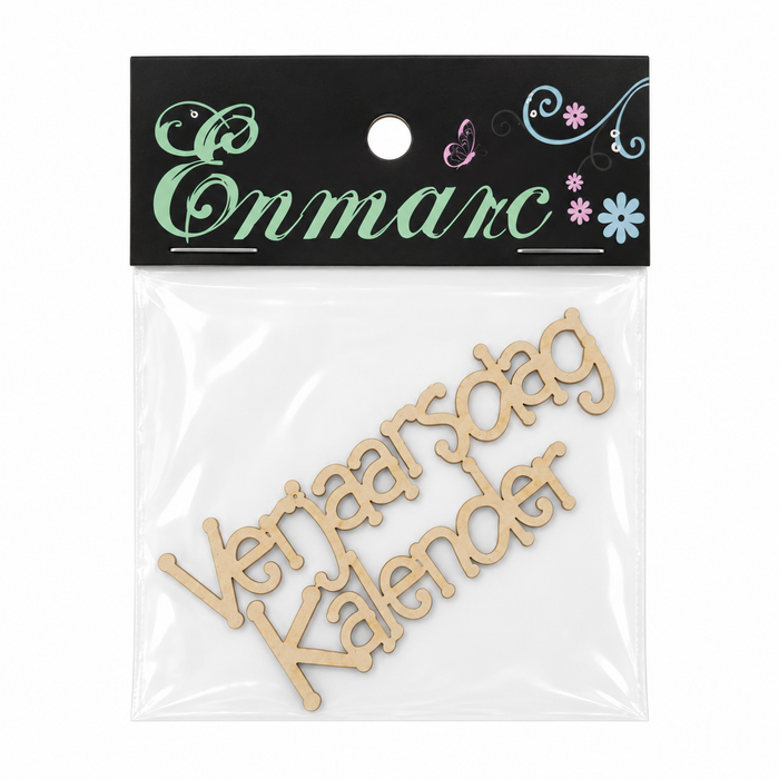 Doodles - Enmarc - "Verjaarsdag Kalender" Chipboard Embellishment