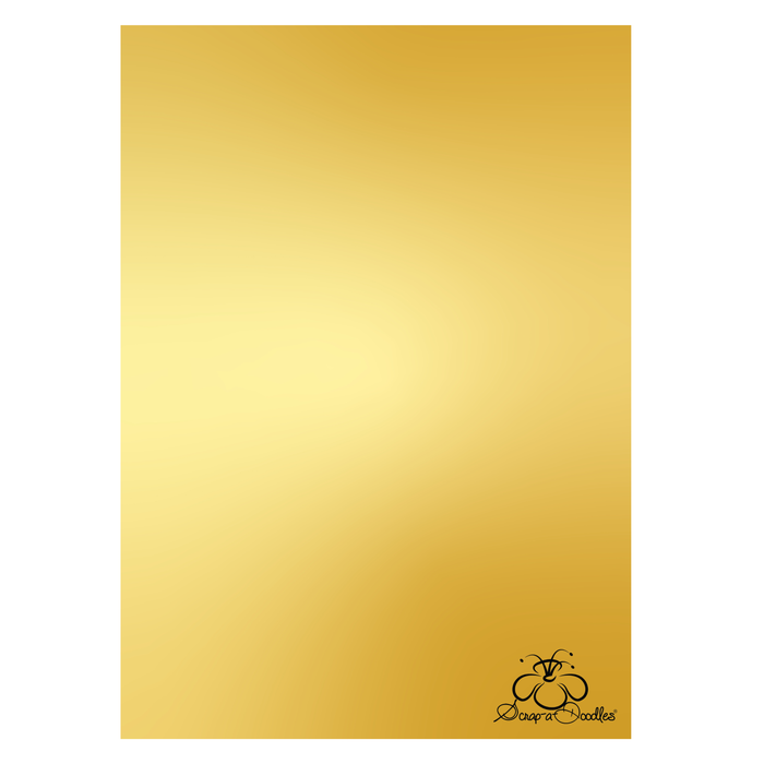 Doodles Cafe - Inkjet Printable Self Adhesive Foil Gold Sticker Film - A4, 20pk