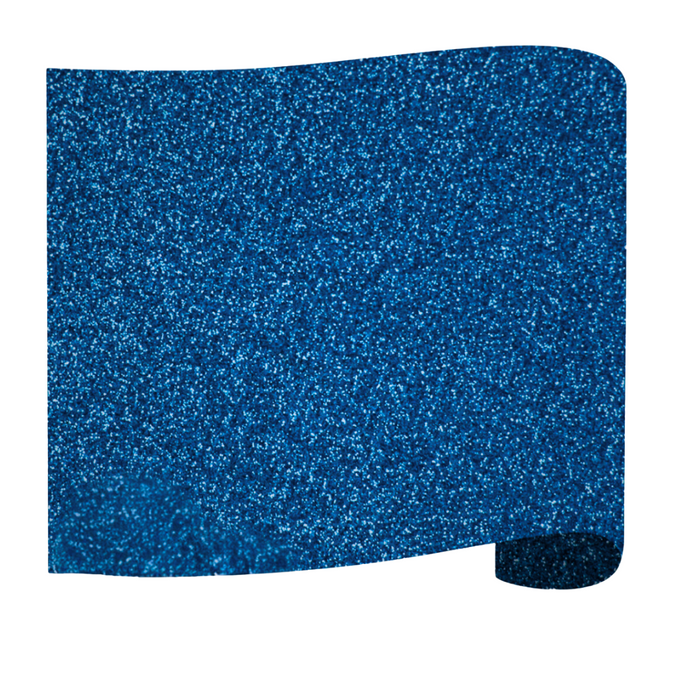 Poli-Flex Pearl Glitter - Heat Transfer Vinyl - Glitter Sapphire Blue(1m x 25cm)