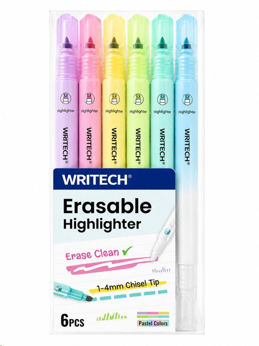Writech - Highlighter Erasable Pastel 6 Pcs - Journalling