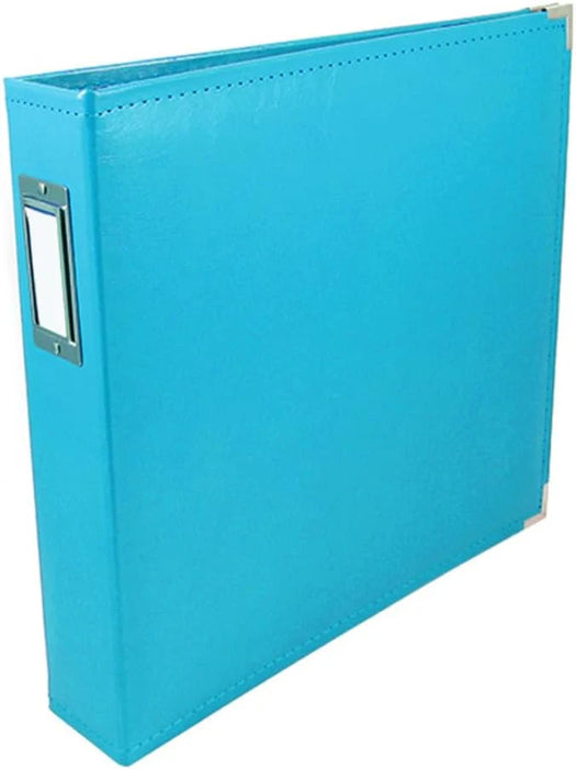 We R Memory Keepers - Classic Leather D-Ring Album 12 X 12" - Aqua