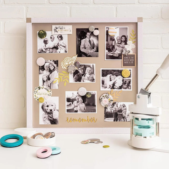 We R Memory Keepers Button Press All-in-One Kit - Small, Medium and Large Inserts