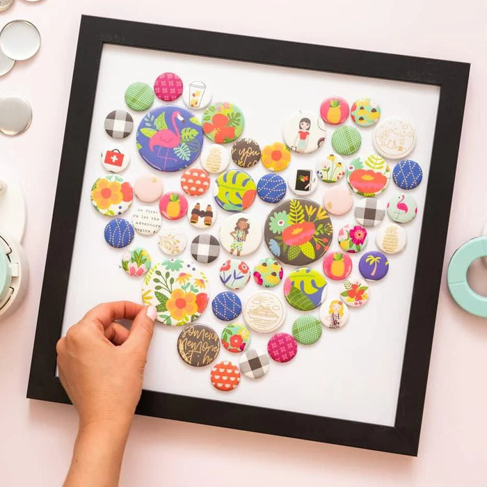 We R Memory Keepers Button Press All-in-One Kit - Small, Medium and Large Inserts