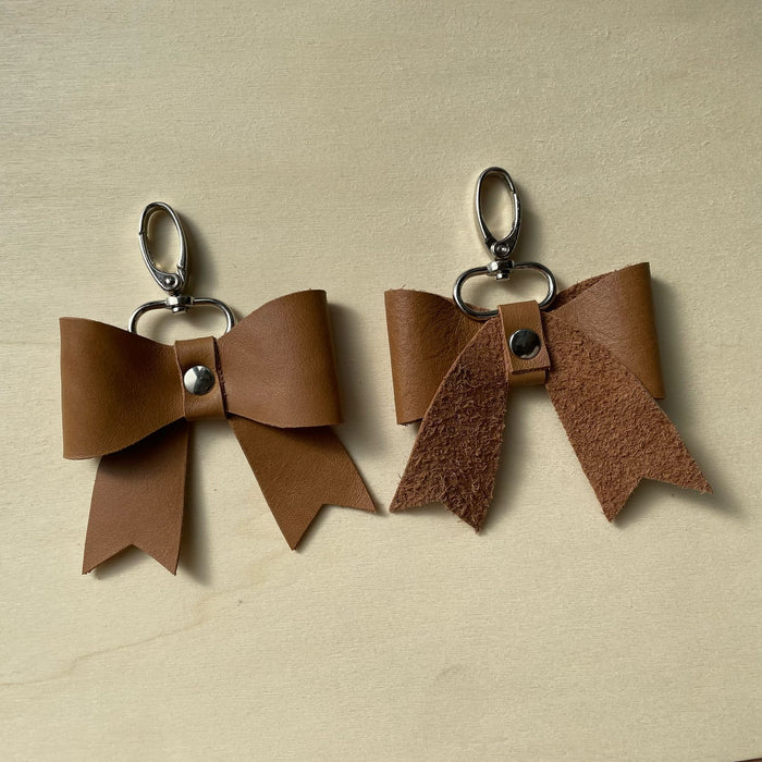 Doodles - Leather Keyring Bow Tie 8cm x 7.5cm 1pc (Assorted)