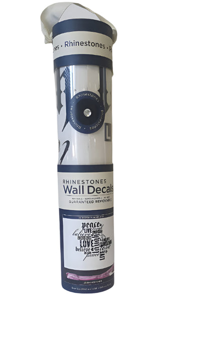 DCWV - Designer Wall Lettering - Rhinestones BRAND Wall Decals LIVE, LAUGH, LOVE, PEACE (23 Decals)